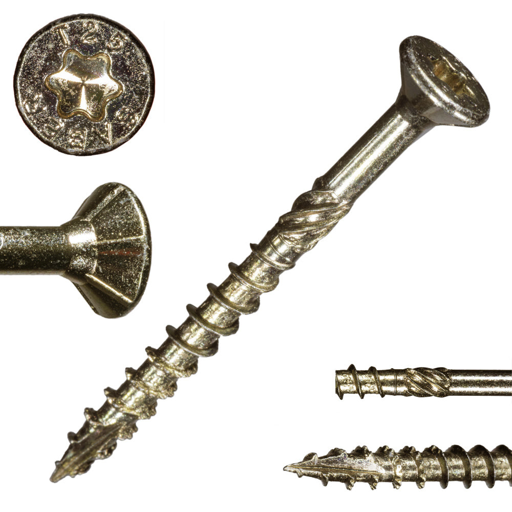 9 x 2" Star Drive Gold SaberDrive® Multi-Purpose Screws 5 lb. Tub (595 pcs.) gallery