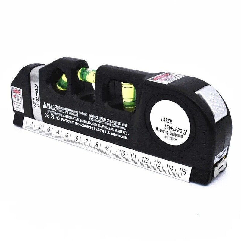 Multipurpose Laser Level Vertical Horizon Measuring Tape Aligner Metric Rulers gallery