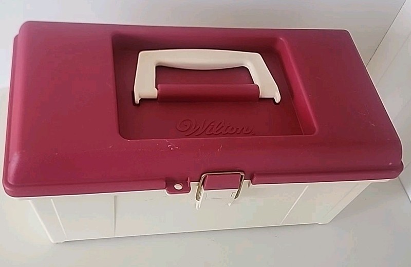 Wilton Cake Decorating Tool Caddy with Large Lot of Supplies gallery