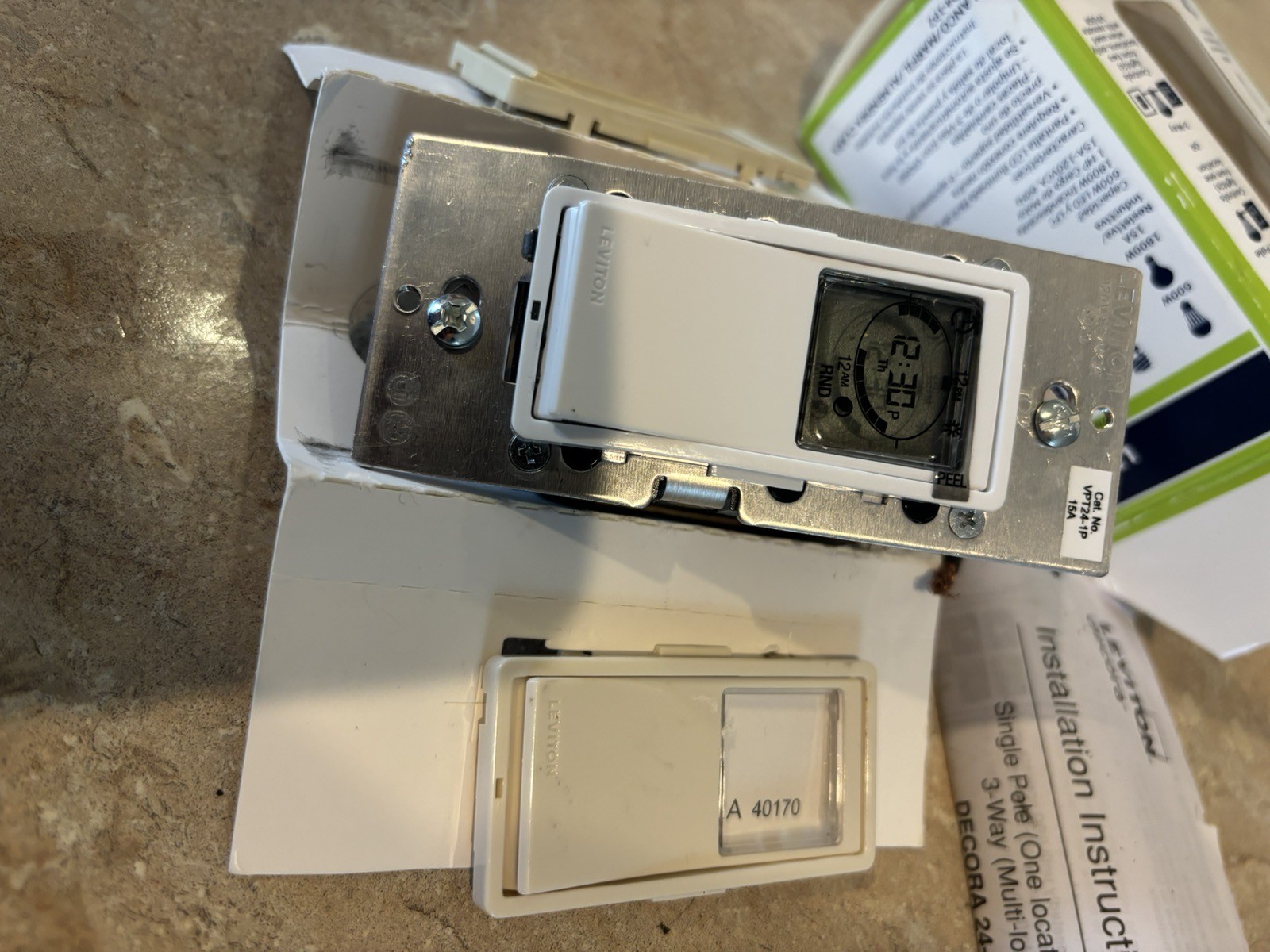LEVITON VPT24-1PZ Decora 24-Hour Programmable Timer Switch gallery