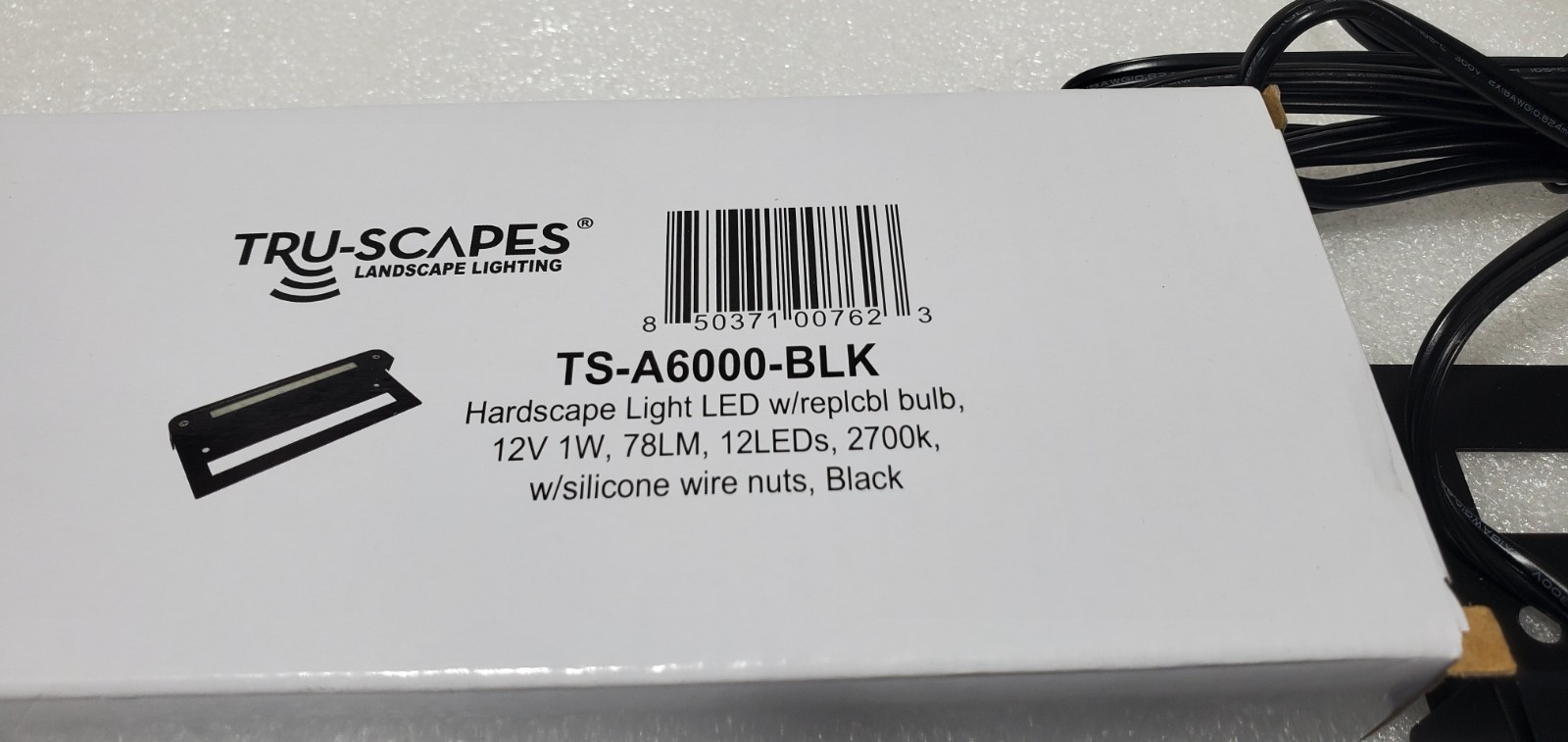 TS-A6000-BLK Tru-Scapes Hardscape Light LED w Replaceable Bulb Under Cap 2700K gallery