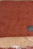 New Terracotta and white Herringbone 100% Pure Wool Throw made in Yorkshire, UK gallery