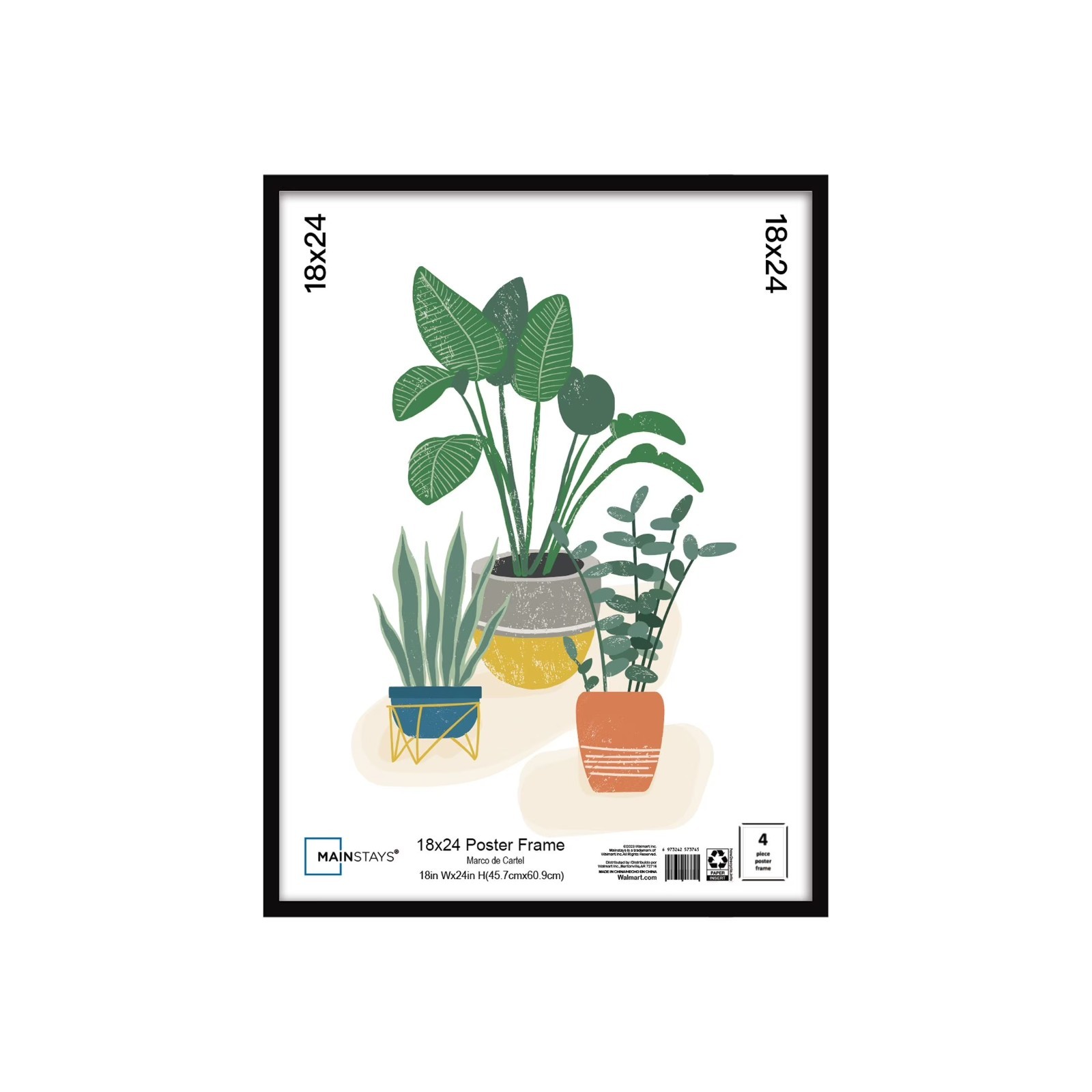 Mainstays, 18x24 Picture Frame ,Black Flat Profile Wall Photo Frame. gallery