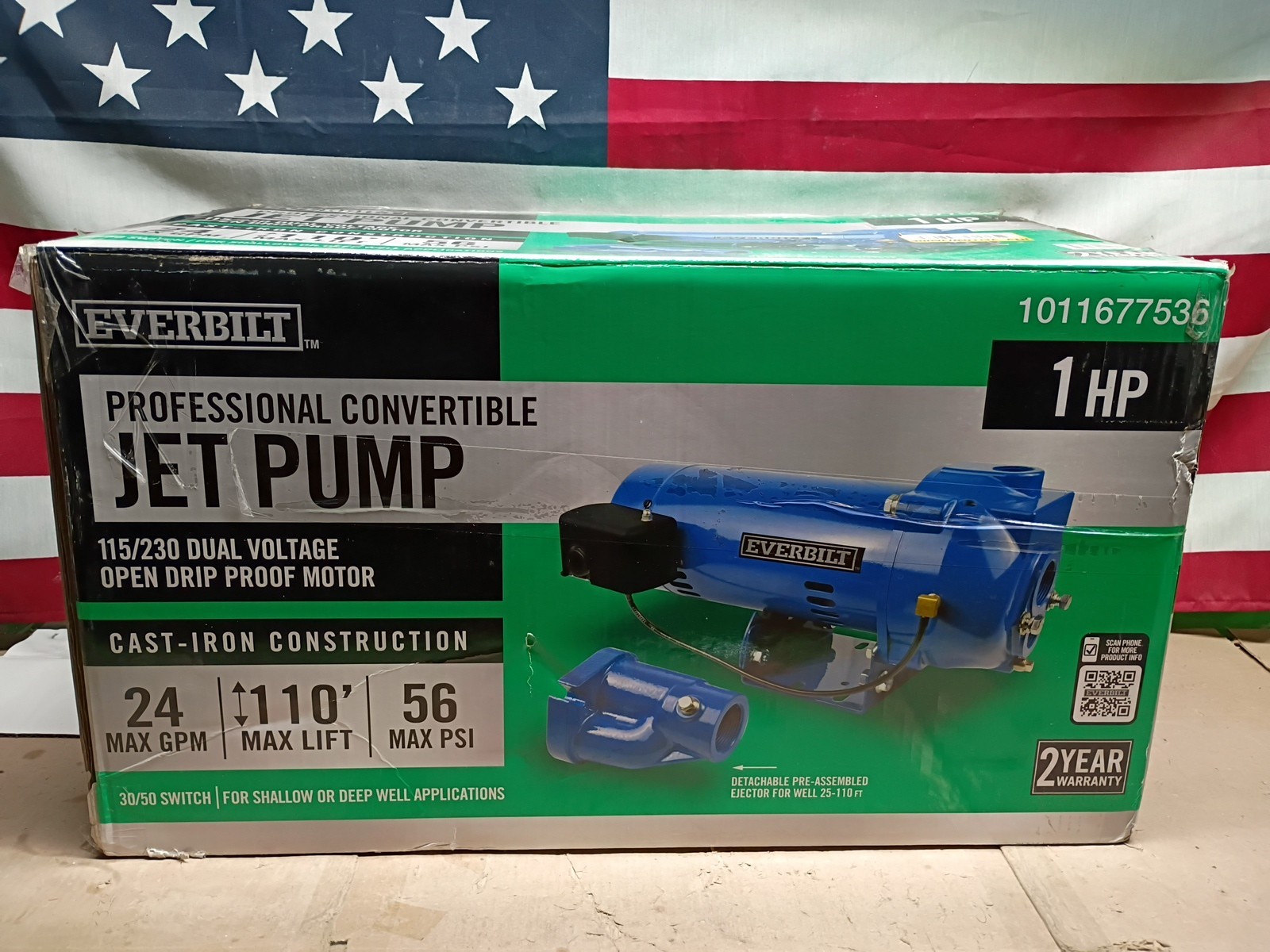 Everbilt HDXWJ10 1HP Professional Convertible Jet Pump OPEN BOX READ DESCRIPTION gallery