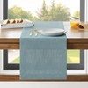 Linen Textured Border Table Runner, 14 x 48 Inch Farmhouse 14x48 Inch Blue gallery