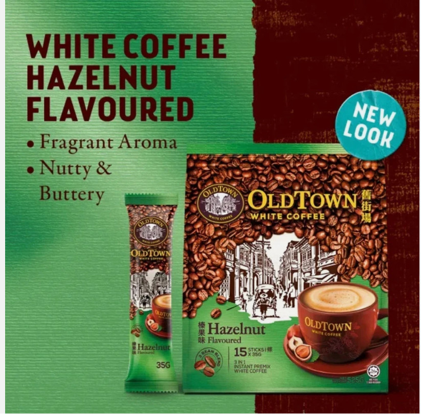 Old Town 3-In-1 Instant Hazelnut White Coffee 15 Sticks x 38g gallery
