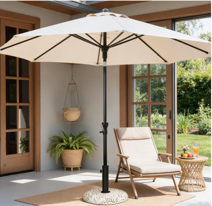 Base sombrilla redonda concreto 45lb, soporte exterior resistente gallery