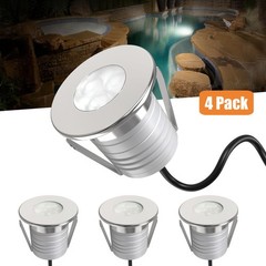 Dimmable Underwater Pool Lights 4 Pack,3W 5700K Low Voltage for Ponds&Fountains