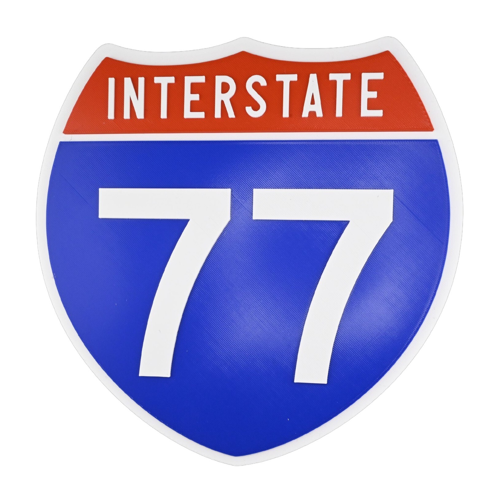 Interstate 77 Road Sign Replica | 8.53 x 8.54 Inches | 8 oz | 3D Printed gallery
