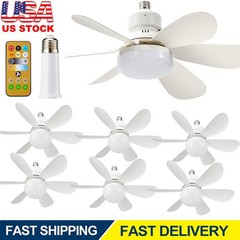 Socket Fan Light Ceiling Fans With Lights And Remote Dimmable LED Ceiling Fan US