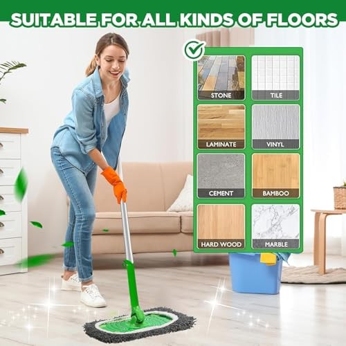 Reusable Microfiber Mop Pads Washable Wet Pads Compatible with Grey 4PCS gallery