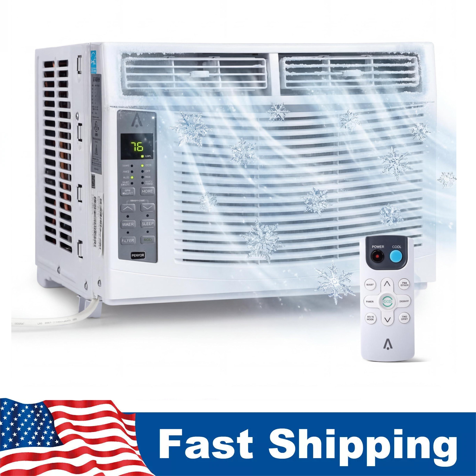 6000 BTU Window Air Conditioner AC Unit App & Remote Control 350 Sq Ft 115V 60Hz gallery