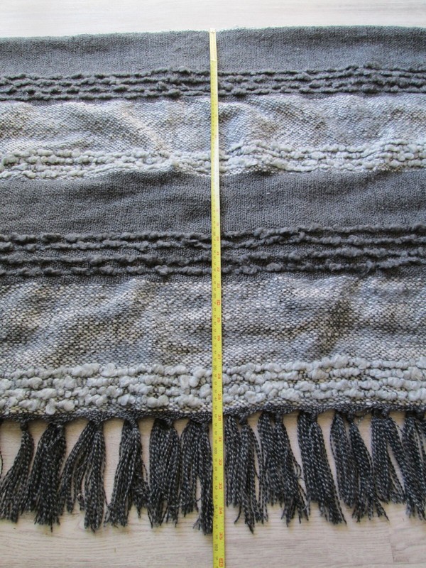 ❤ MAX STUDIO CHARCOAL THROW BLANKET ACRYLIC POLYESTER 60" X 52" FRINGES gallery