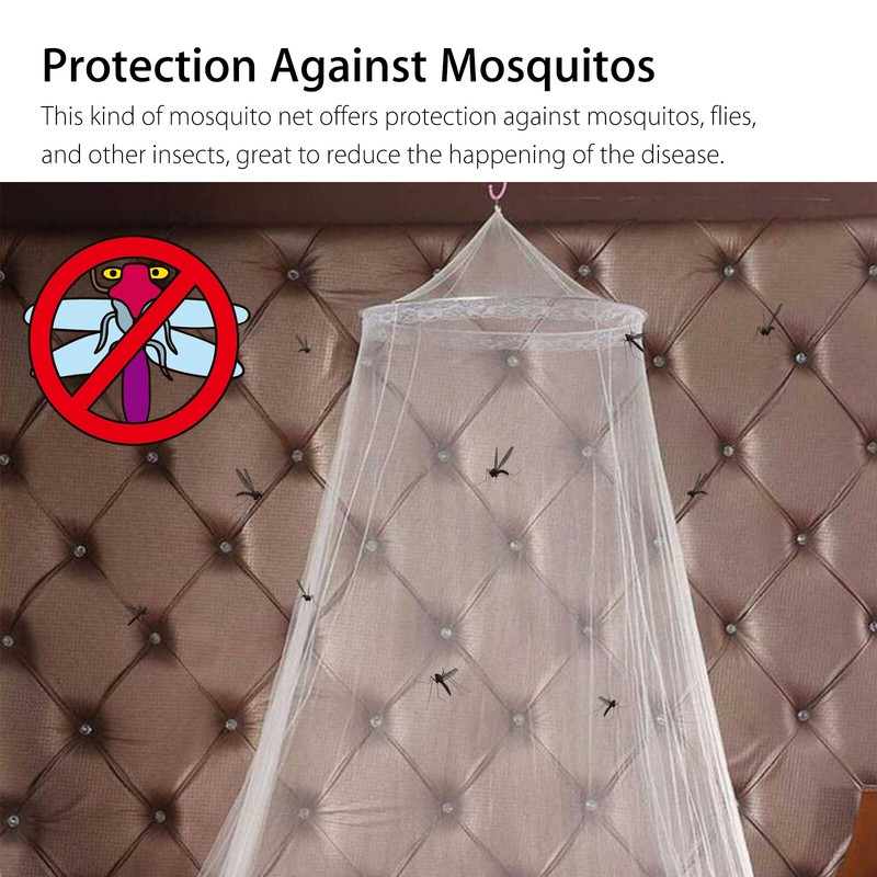 Mosquito Net Canopy Dome Fly Insect Protect Small Queen Bed Netting Mesh Curtain gallery