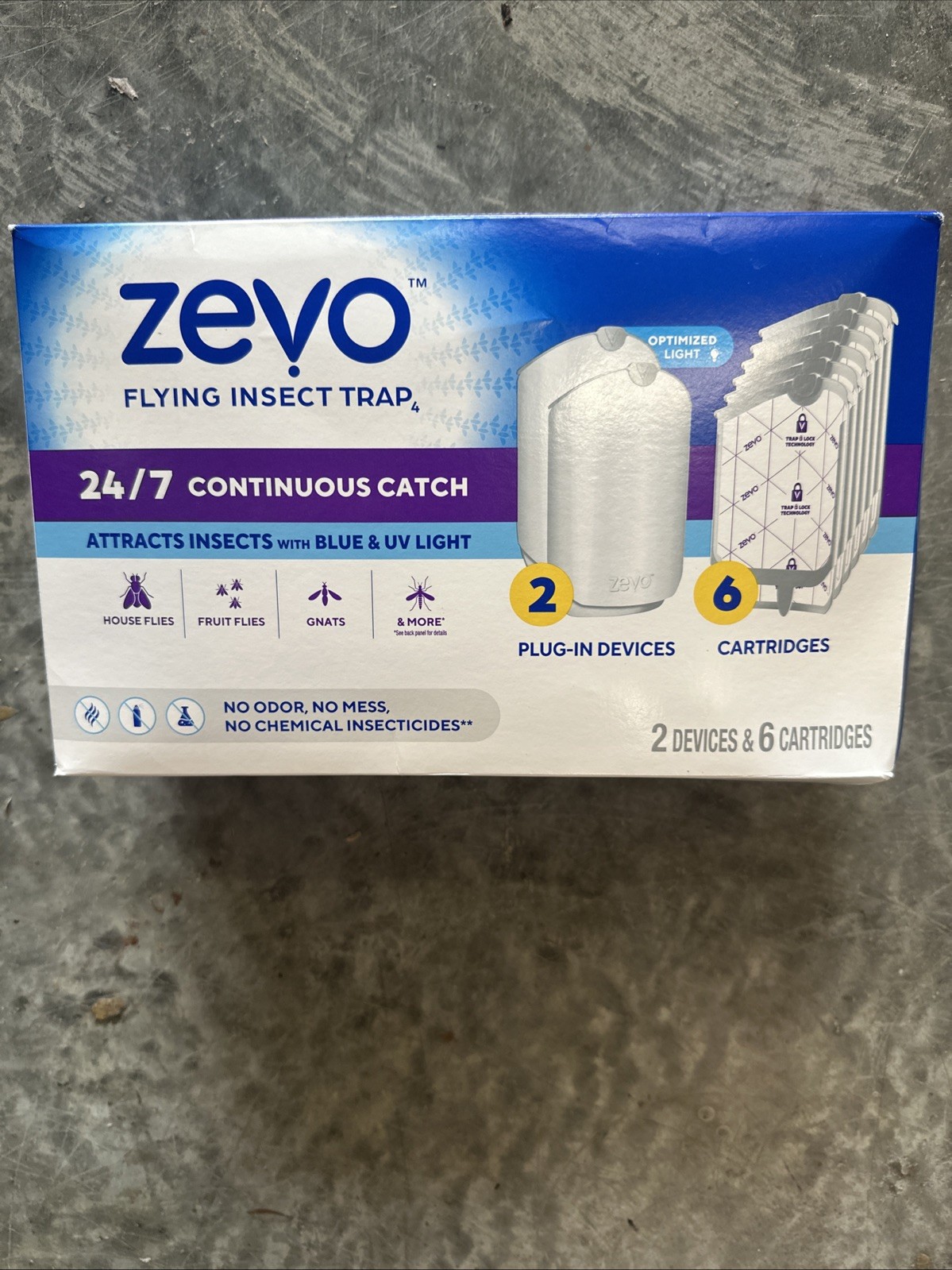 Zevo Flying Insect Trap Starter Kit 2 Devices + 6 Refills gallery