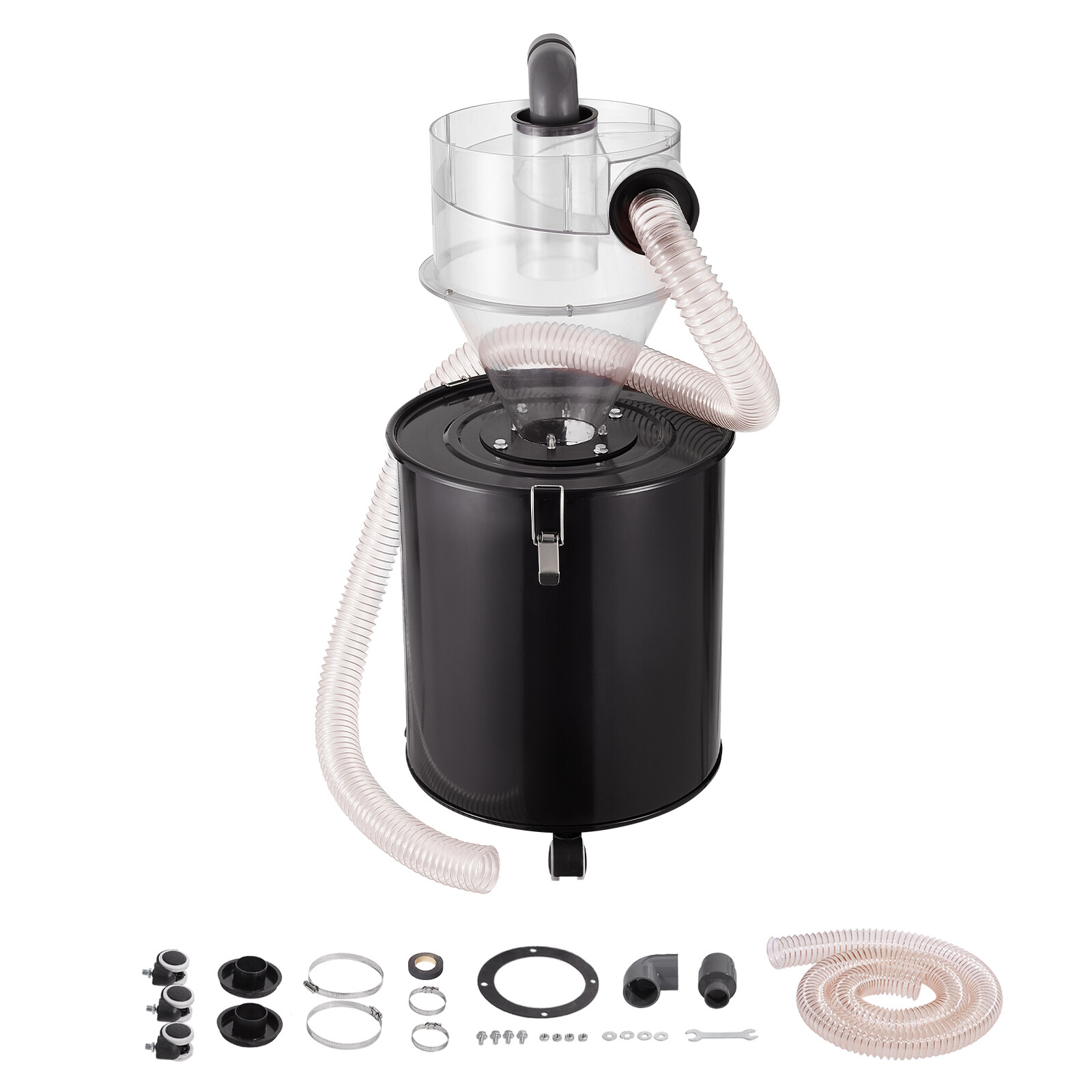 VEVOR Cyclone Dust Separator w/ Tank Vacuum Cleaner Separator 4" for 13 Gal Tank gallery