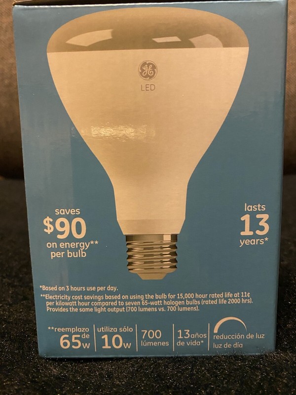 GE LED Lightbulbs BR30Daylight Dimmable Indoor Flood Lights 65W 10W (4 pack)NEW gallery