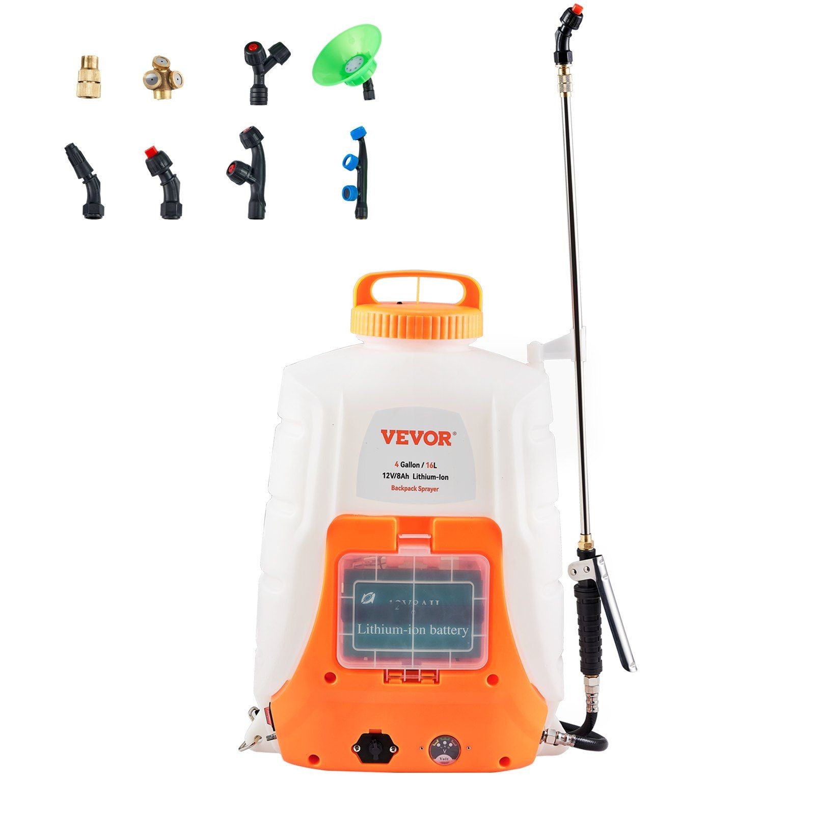 4Gal 0-90PSI Lightweight Backpack Sprayer 12V8Ah Cordless gallery