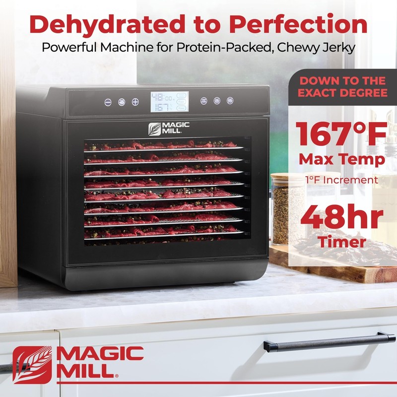 Magic Mill Food Dehydrator Machine (10 Extra-Large Stainless Steel Trays) 700W.. gallery