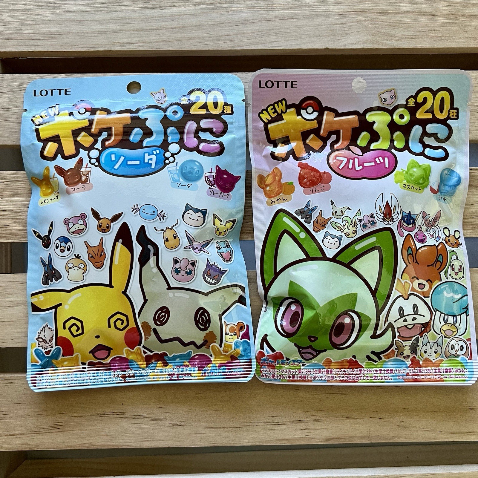 Two Japanese Pokemon Pikachu Gummy Juice Soda Candy LOTTE 8 Flavors Total 160g gallery