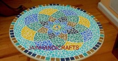 30” Marble Dining Coffee Center Table Top inlay mosaic decor room home L8
