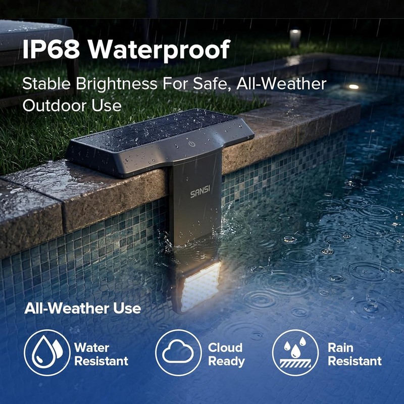 SANSI USB & Solar Pool Lights Inground & Above Ground RGB Pond Lights W/Remote gallery