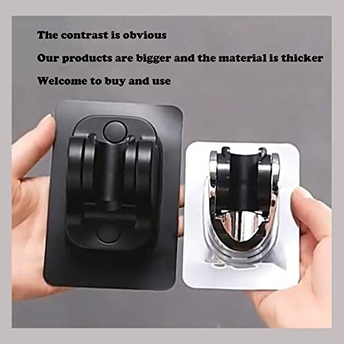 Large Wall Mount Strong Adhesive Waterproof Handheld Shower Black gallery