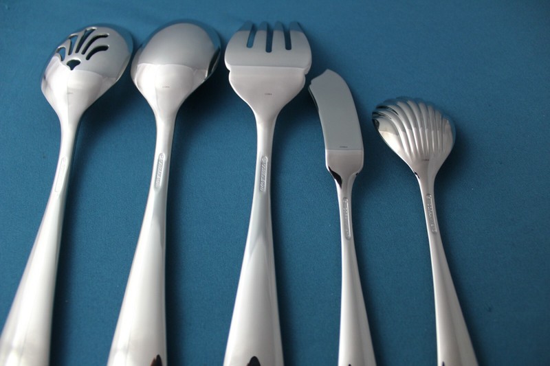 Gorham BRAID Serving (5pc Set) Tablespoon Pierced Glossy 18/10 China NEW 6 5/8" gallery