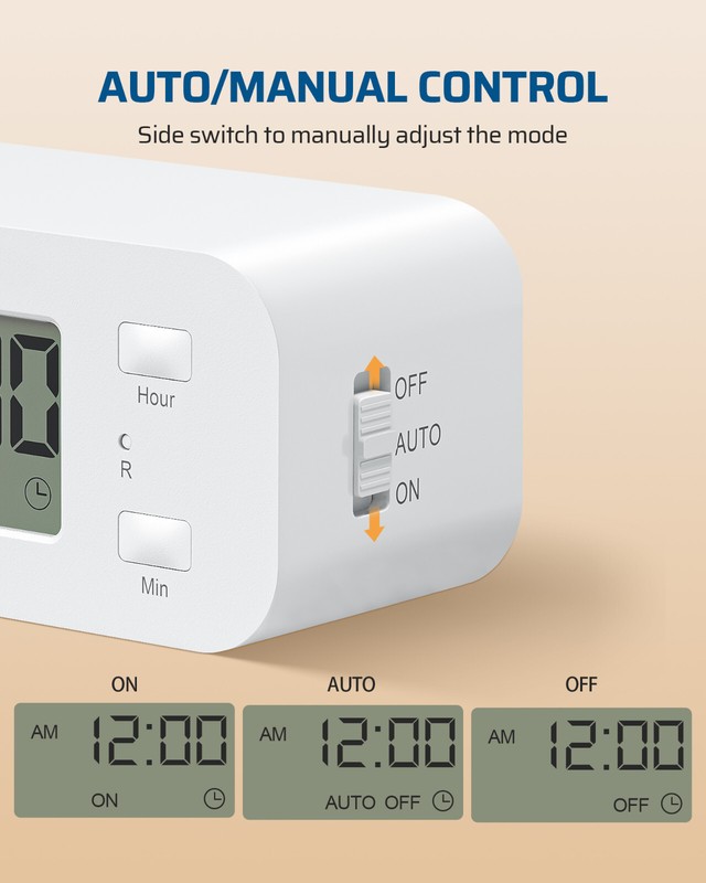 DEWENWILS 2 Pack Digital Timer Outlet 24H Programmable Digital Outlet Timer gallery