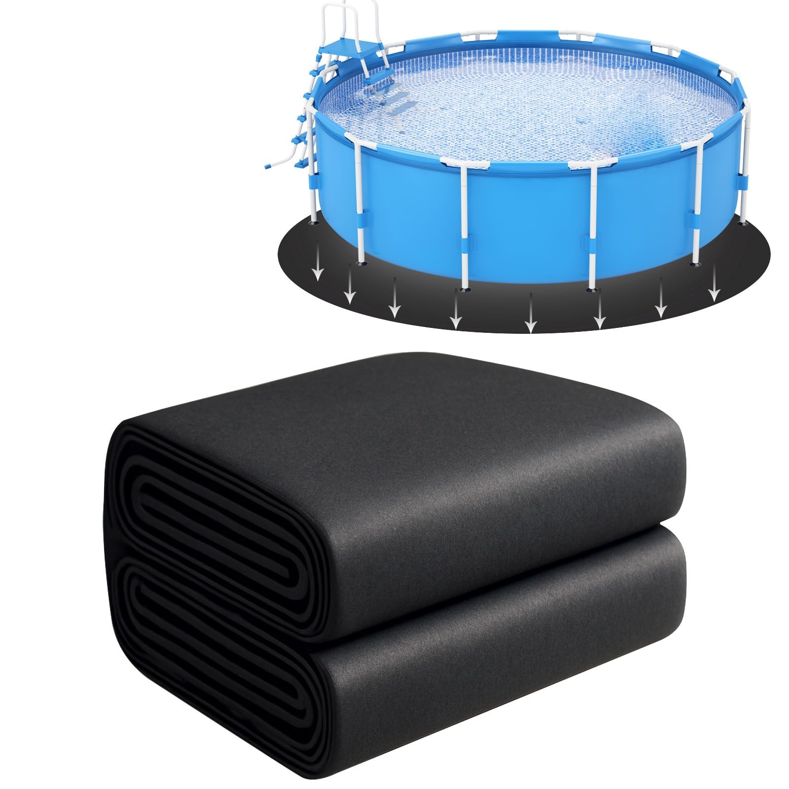 10' Round Pool Liner Pad for Above Ground Pool, Pool Padding Underlayment for... gallery
