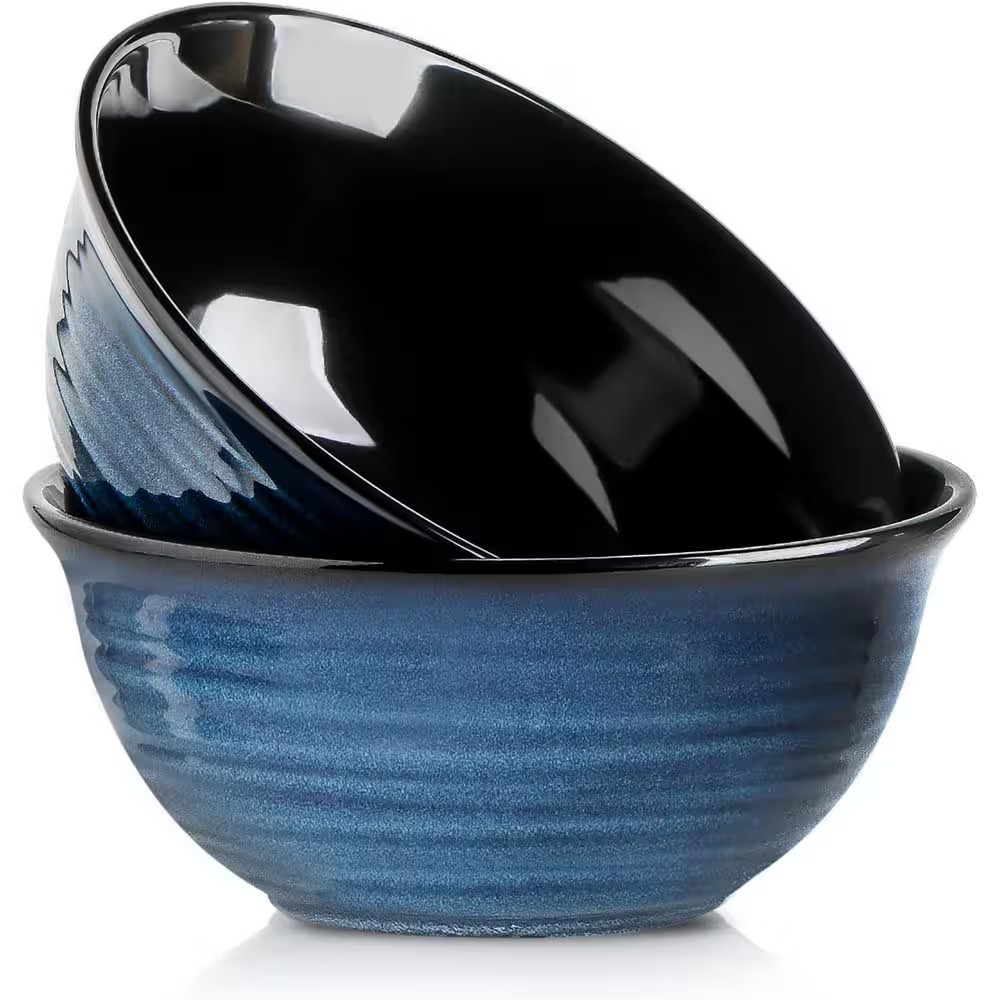 9 In. 84 Fl. Oz. Blue Blue Ceramic Serving Bowls Mixing Pasta Salad Soup Bowl Se gallery
