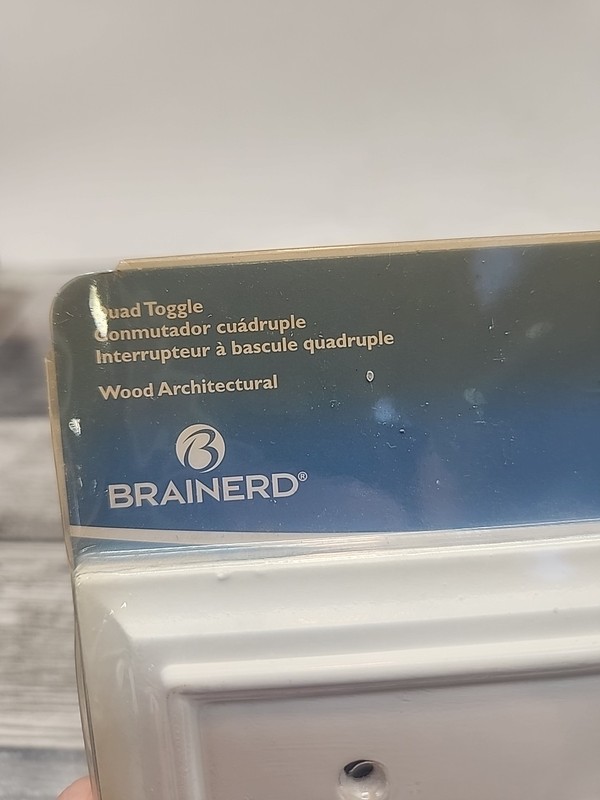 Brainerd Quadruple Toggle 4 Light Switch Wood Architectural Pure White [69] gallery