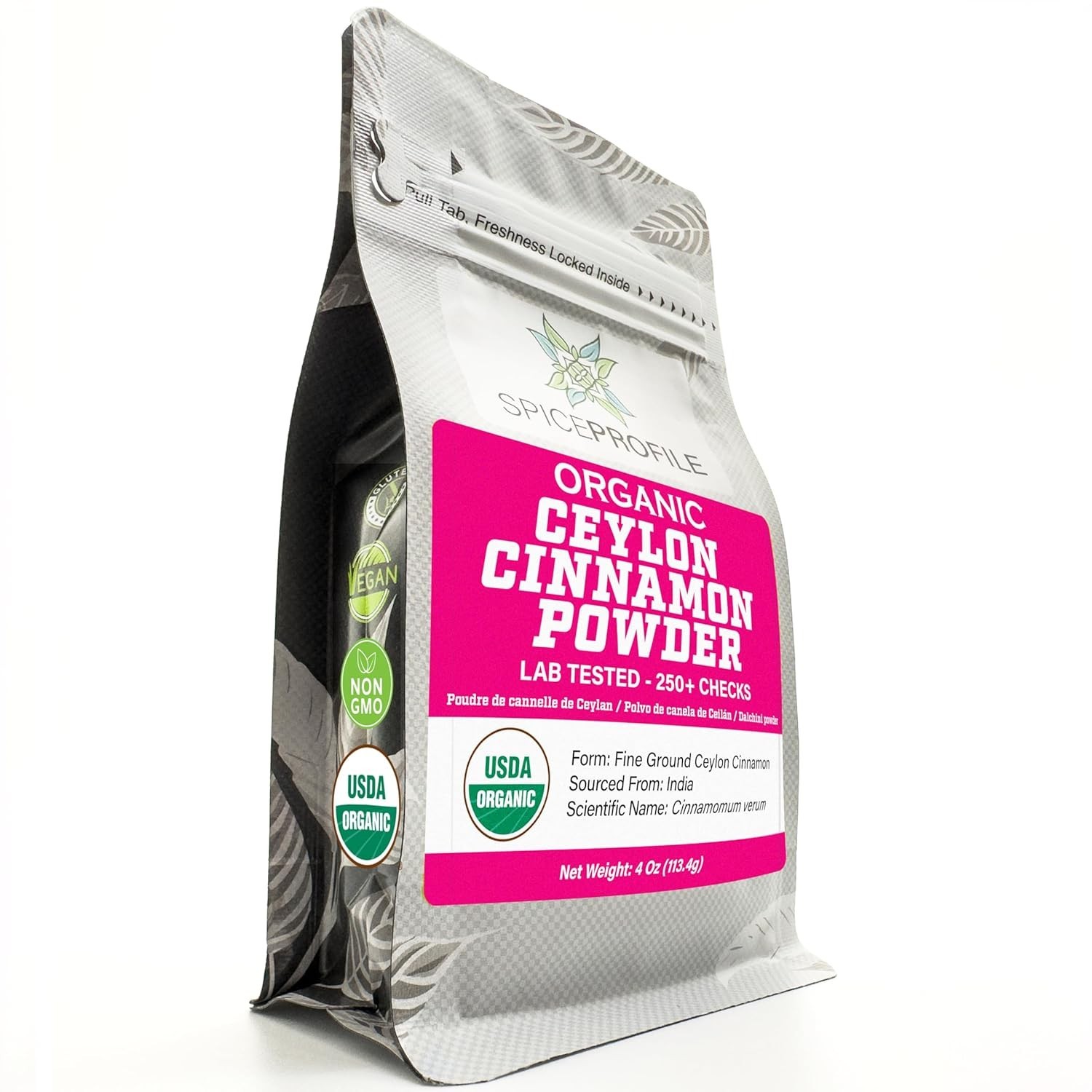 USDA Organic Ceylon Cinnamon Powder 4oz Lab Tested Resealable Pouch gallery