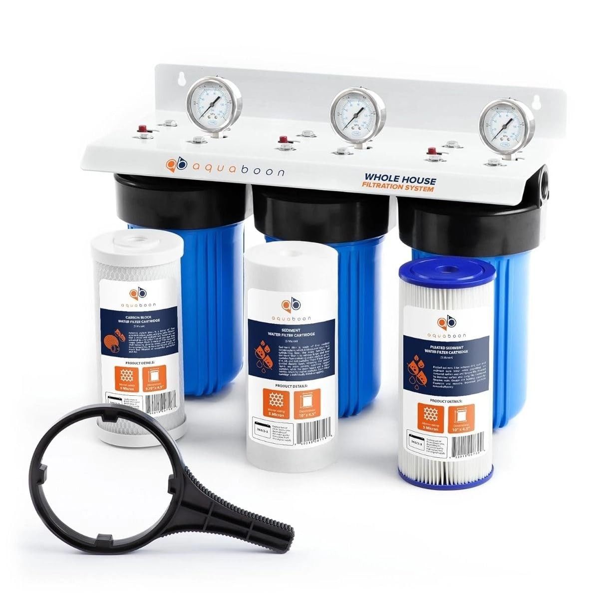 3-Stage Whole House Water Filter System with Sediment & Carbon Filters gallery