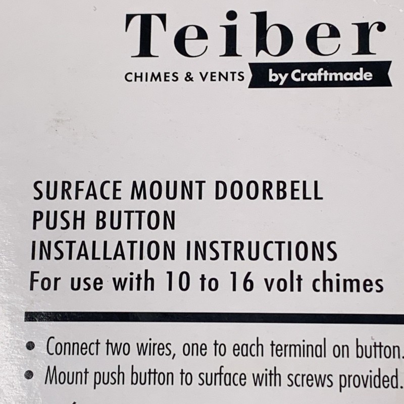 Vtg CRAFTMADE TEIBER Doorbell Pushbutton Burnished Brass With LED Light Ornate gallery