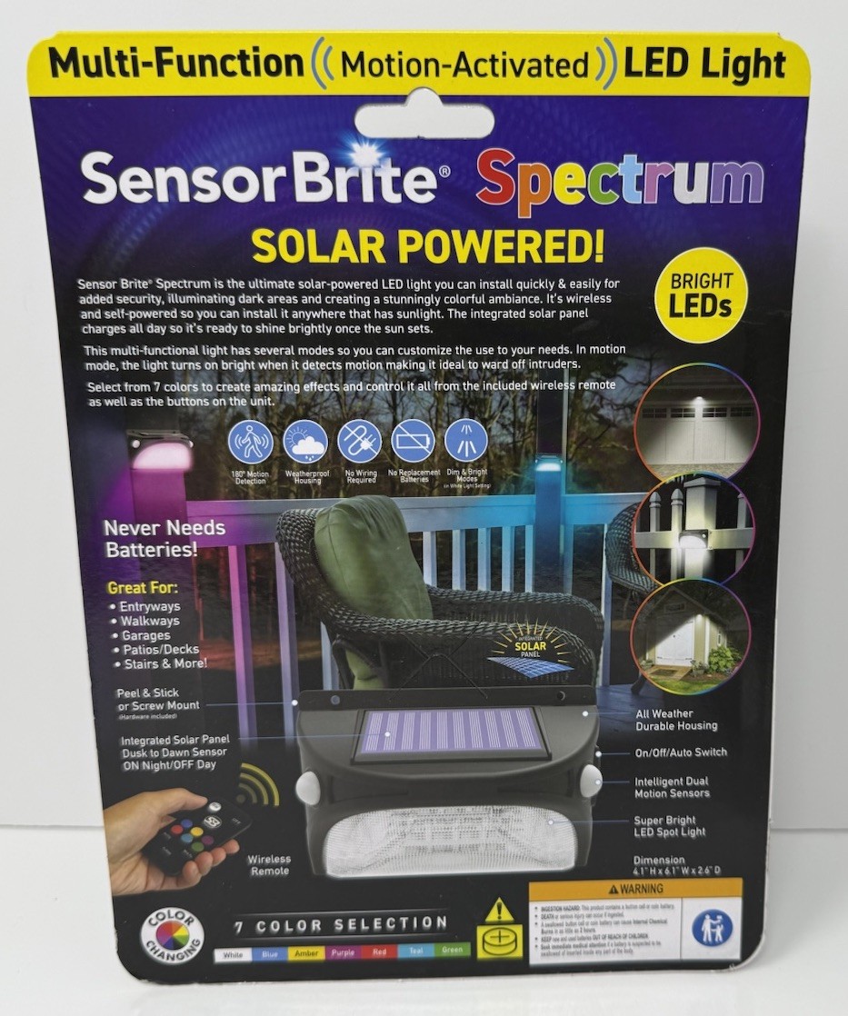 On-Tel Sensor Brite Solar Powered Motion Activated LightSBSP-PKG-01-0124-300 gallery