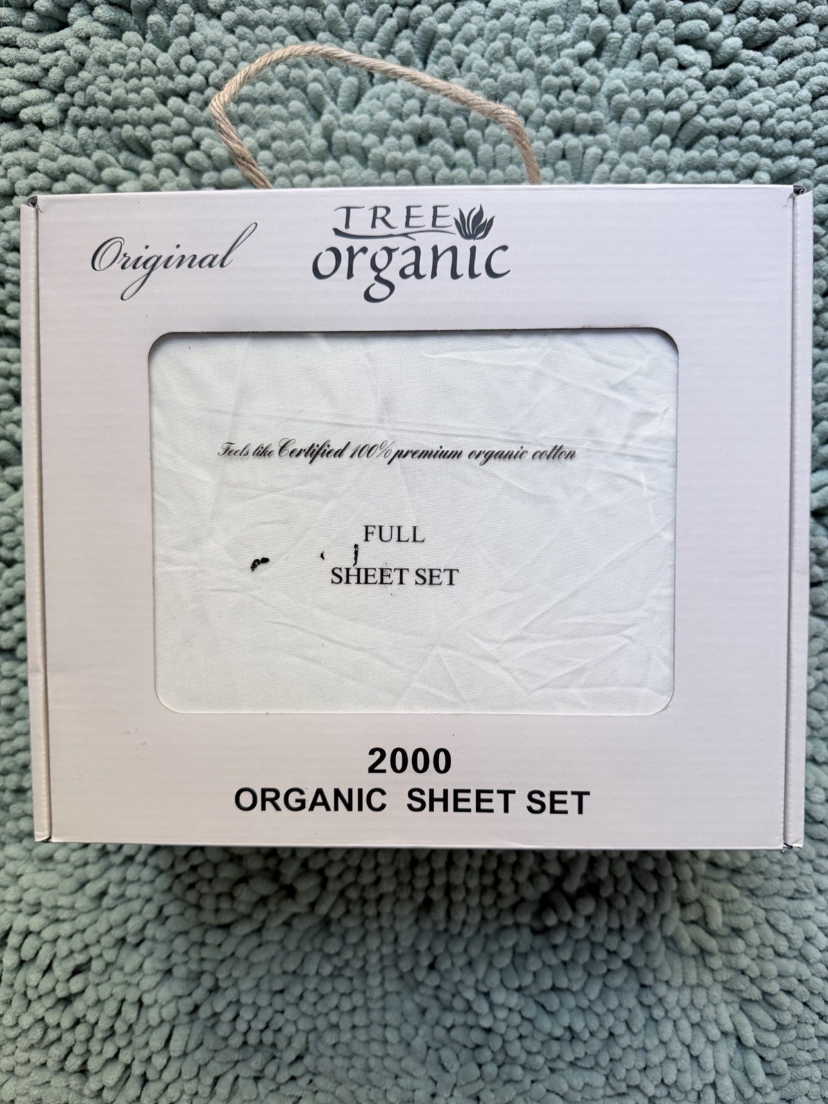 Tree Organic Cotton Bed Sheets Set 2000 Series In Full-Size Off-White NWT gallery