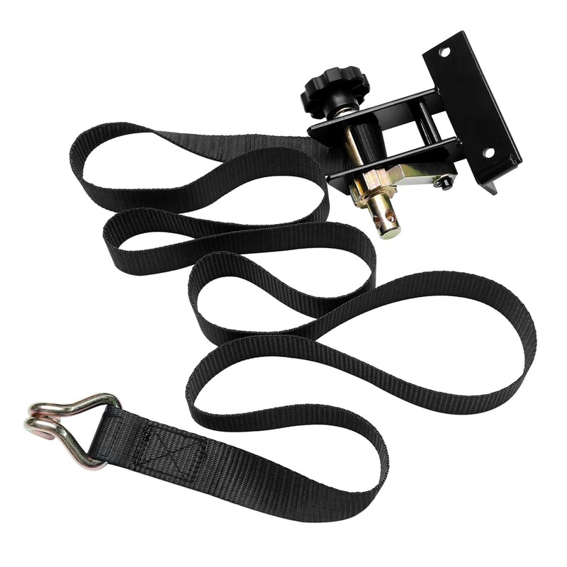 Ladder Rack Ratchet Straps J-Hook Black Square Tube Retractable Tie Down Strap gallery