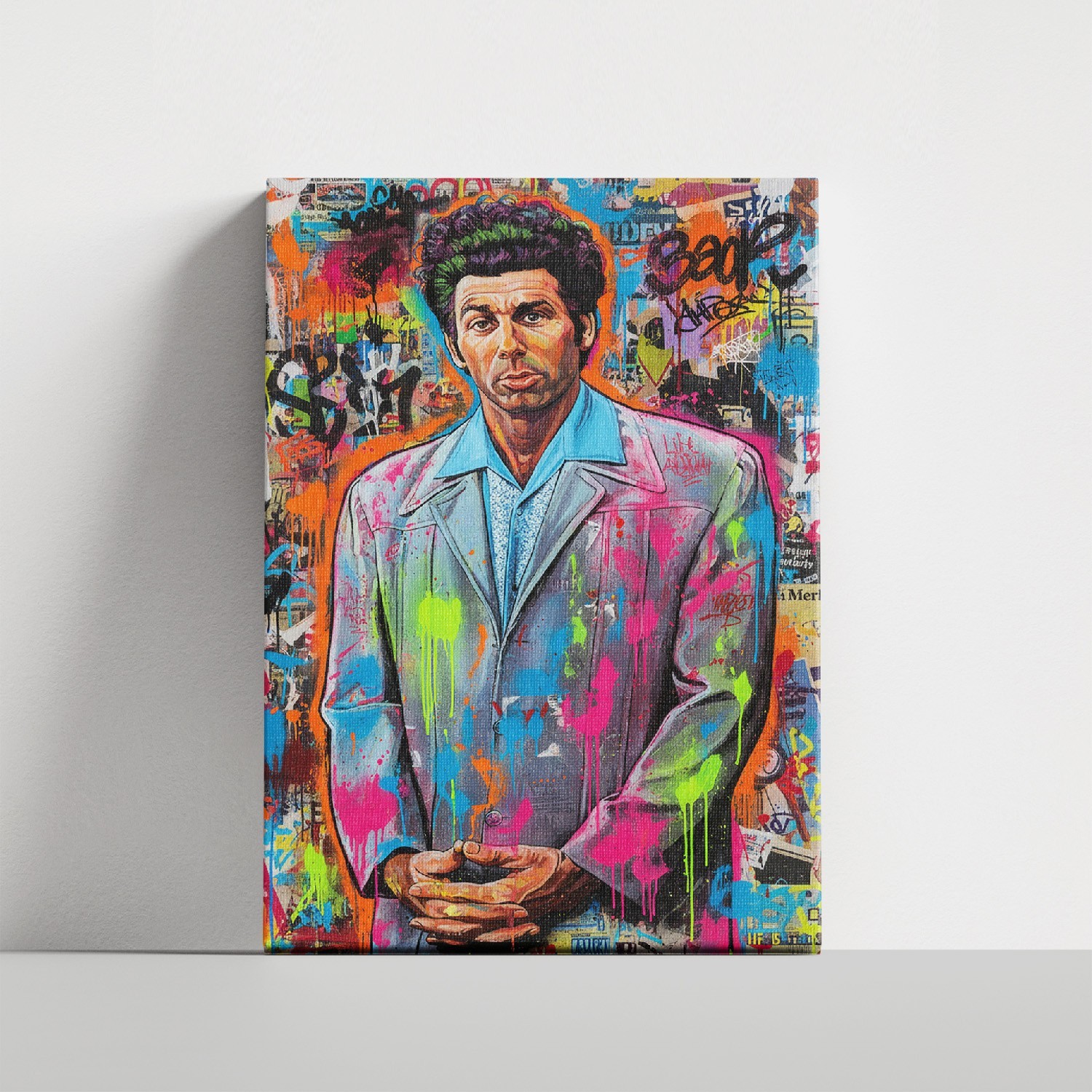 The Kramer Portrait - Graffiti Cosmo Ready to Hang Canvas Art Seinfeld 36 x 24 gallery