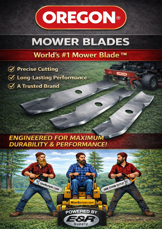 60" Cut Replacement Mulching Mower Blades Swisher T-60, Oregon 91-050 (3) gallery