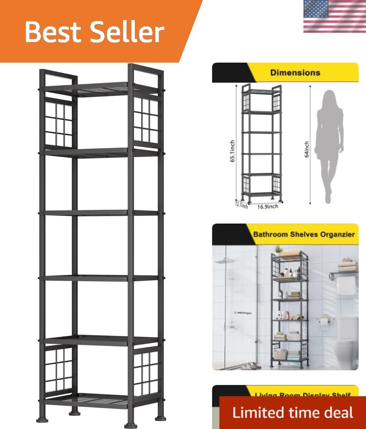6-Wire Standing Storage Shelf for Bathroom Organizers and Storage & Laundry R... gallery