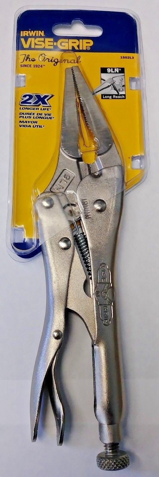 Irwin Vise-Grip 9" Long Reach Locking Plier With Wire Cutter 1502L3 9LN gallery