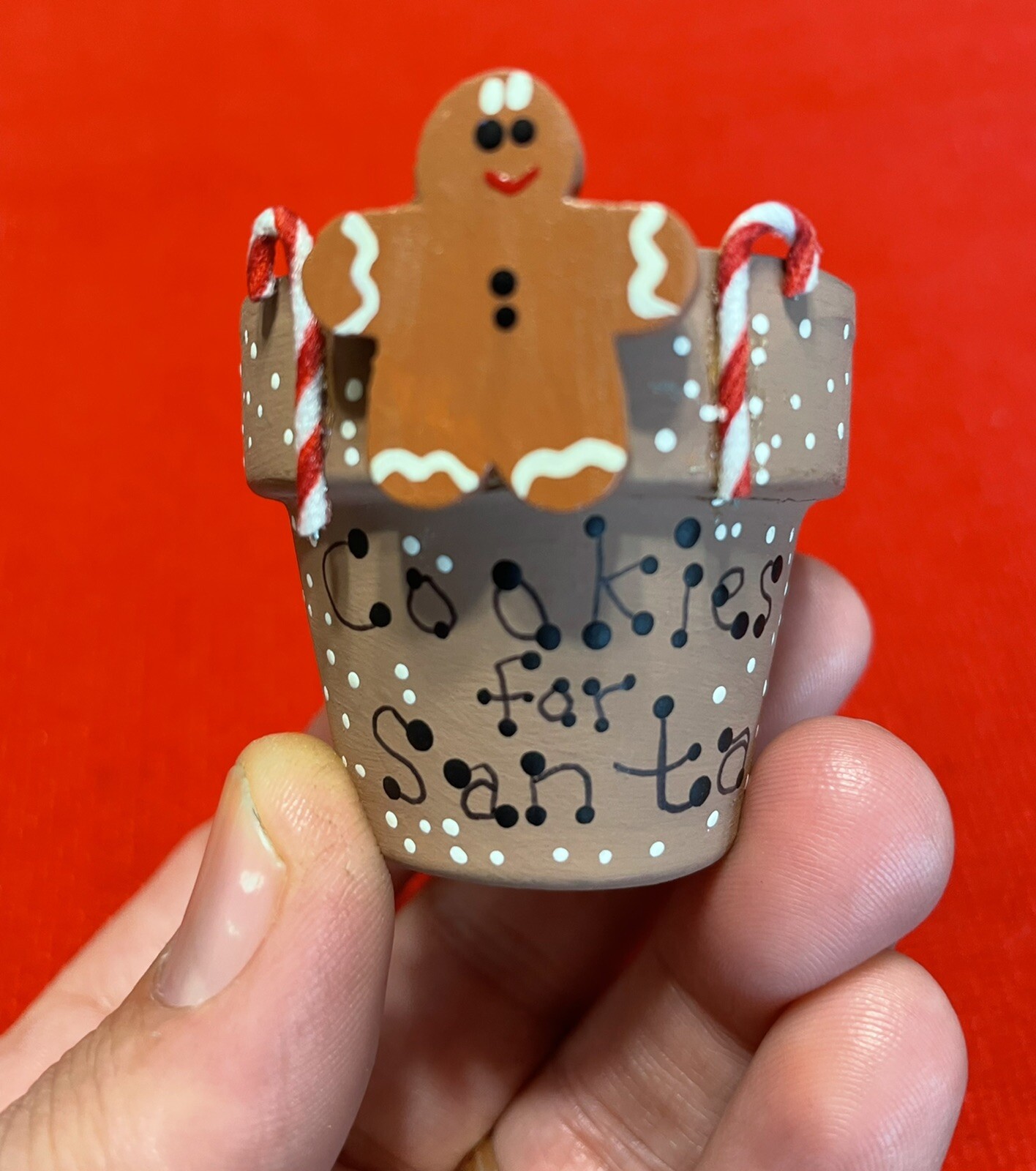 New Miniature Custom Clay Flower Pot Cookies For Santa Gingerbread Circa' 2004 gallery