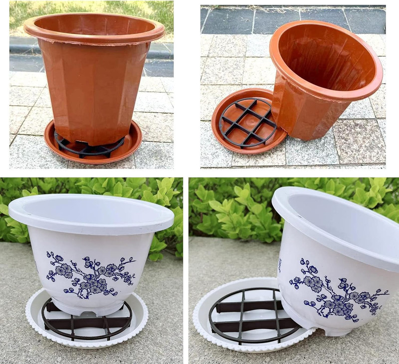 6-Pack Plant Saucer Elevation Stand for Flower Pots and Drainage Support gallery