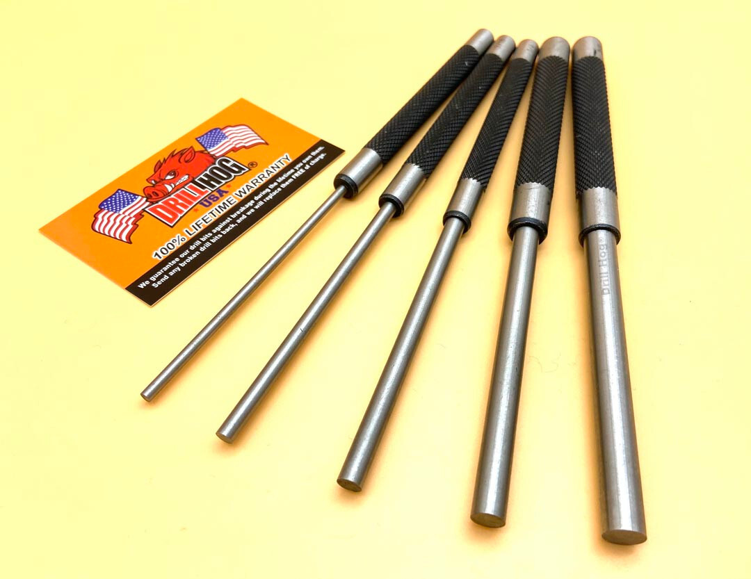5 Pc Pin Punch Set Long Shank Gunsmithing Roll Pin Drill Hog® Lifetime Warranty gallery