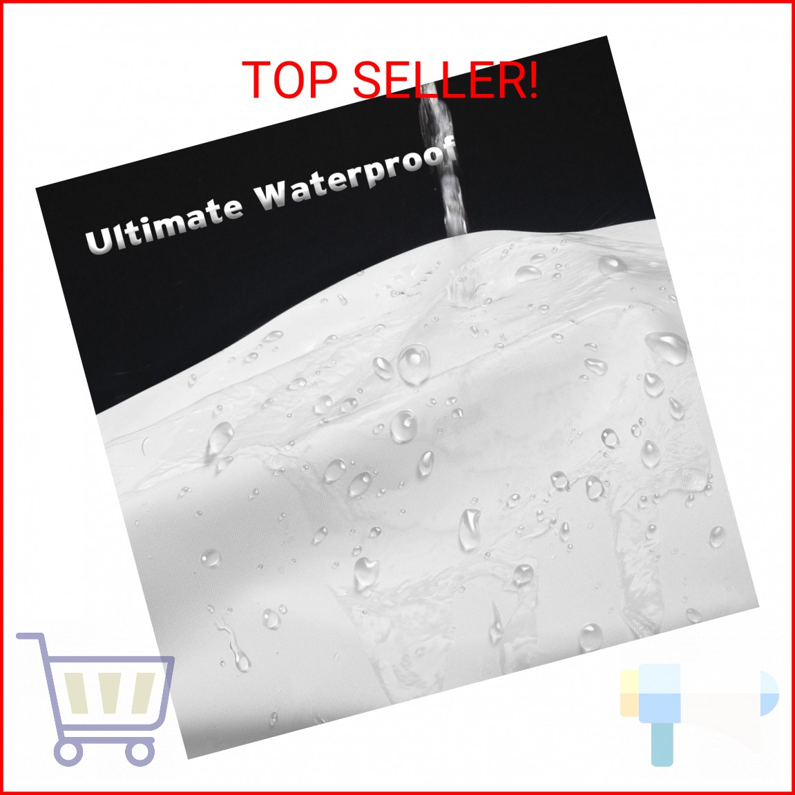 Titanker Small Stall Shower Curtain Liner Washable, 36 x 72 Inches, White Fabric gallery