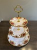 Royal Albert England Old Country Rose 3- Tier Cake Dessert Stand gallery