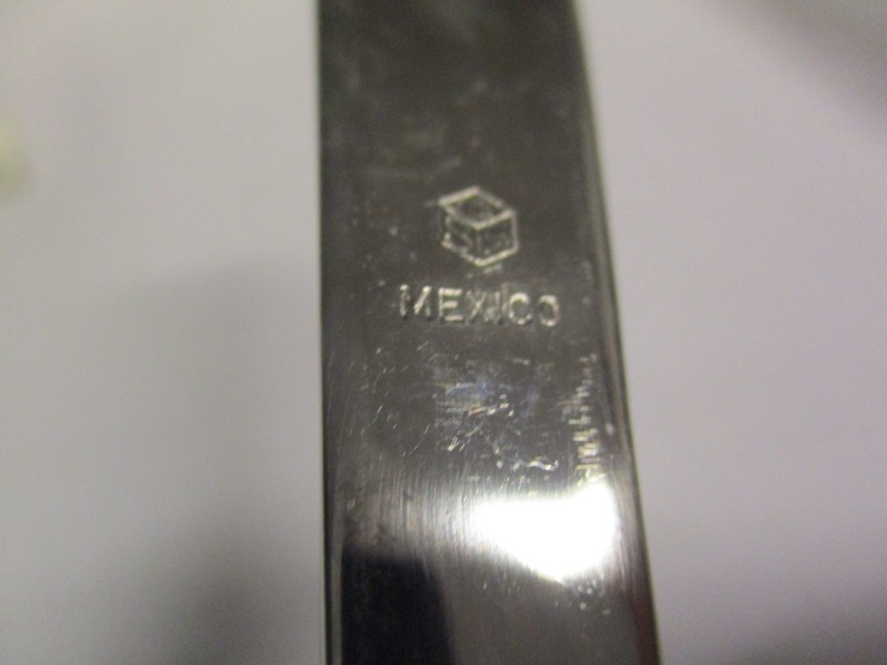 Set Of 5 Stainless Flatware Solid Single Piece Construction Dinner Knife 6" gallery