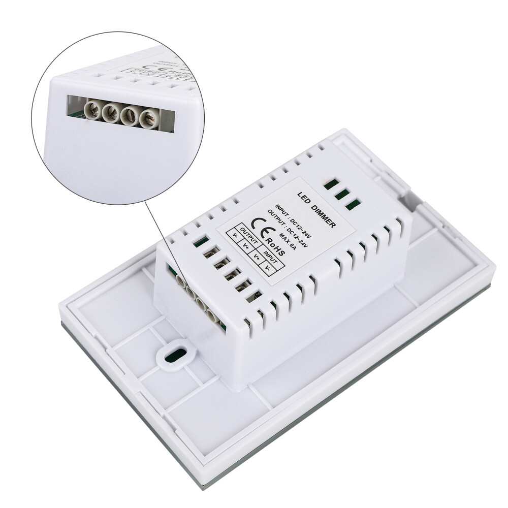 Wall-Mounted Glass Touch Panel LED Dimmer Switch Brightness Controller 12V-24V gallery
