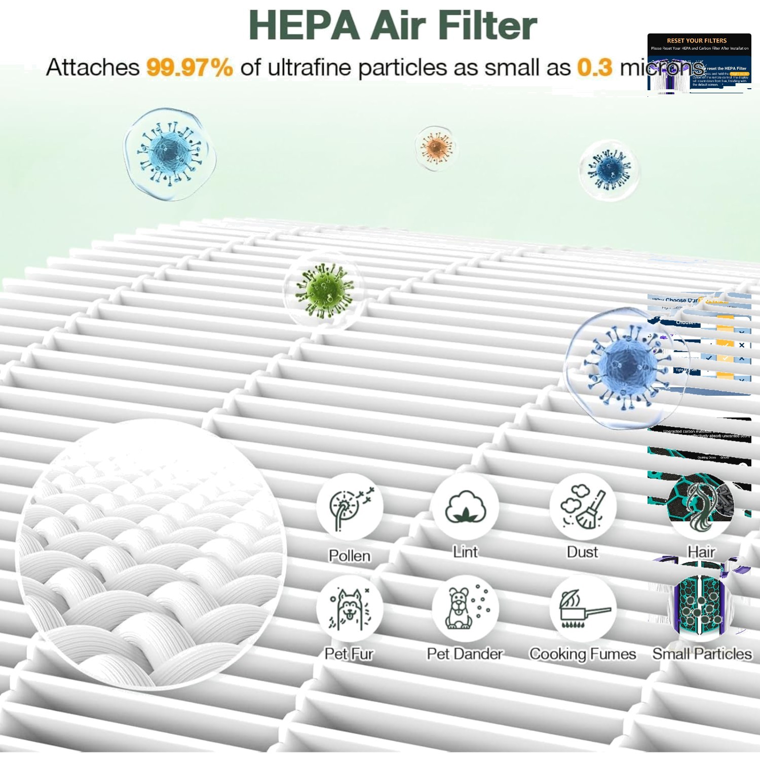 HEPA & Activated Carbon Filter Set for Dyson TP04/HP04 - Ultimate Air Quality gallery